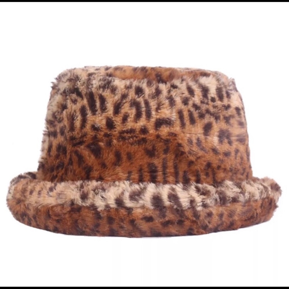 Fuzzy cheetah hat
